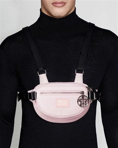 burberry pastel pink|Burberry Pastel Pink Men's Nylon Cannon Belt Bag and Backpack.